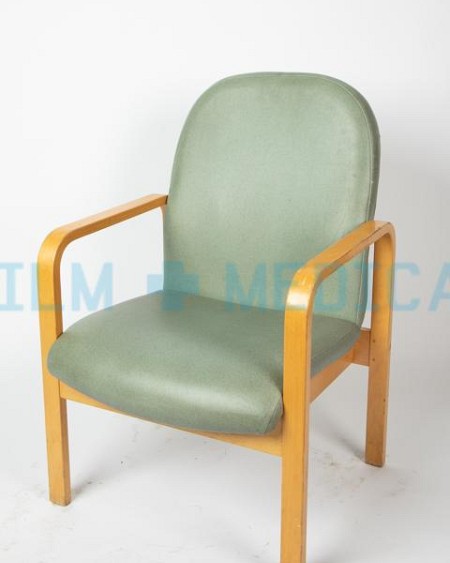 Waiting Room Chair Low Back in Green PVC